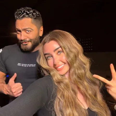 تامر حسني مع هنا الزاهد - الصورة من حسابها على إنستغرام