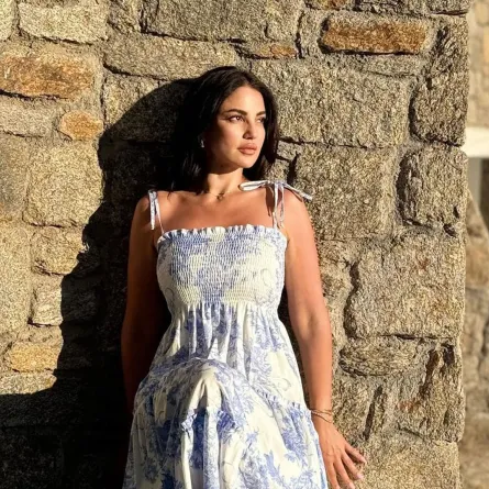 درة بفستان حمالات - الصورة من حسابها على انستغرام