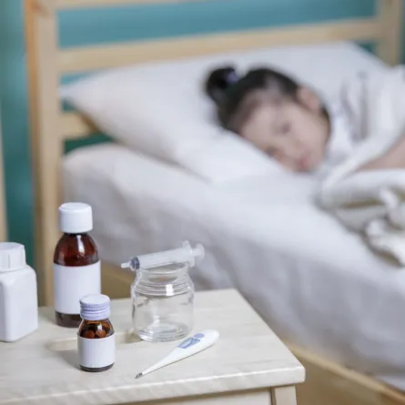 صورة لطفلة مريضة