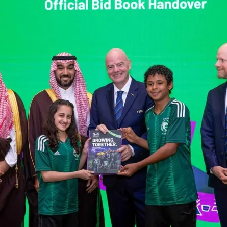 السعودية تسلِّم رسميًّا ملف الترشُّح لاستضافة كأس العالم FIFA™️ 2034- مصدر الصورة واس