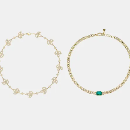 عقود ذهب بتصميم تشوكر 