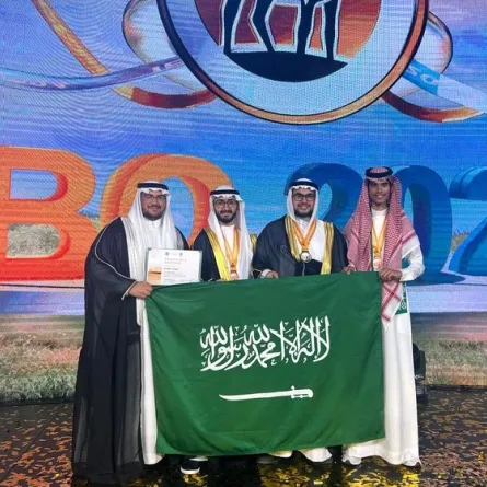 الطلبة الفائزون بأولمبياد الأحياء الدولي. الصورة من الحساب الرسمي لموهبة على منصة x