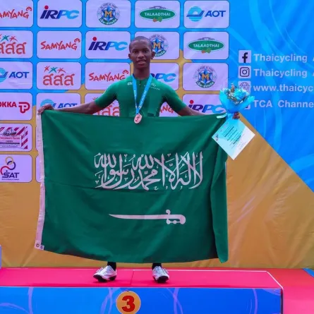  المنتخب السعودي للدراجات يشارك في كأس آسيا للمضمار 2024 - الصورة من واس