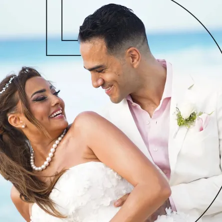 الصورة الرسمية من حفل زفاف بشرى وخالد محمود حميدة- المصدر المكتب الإعلامي للفنانة بشرى