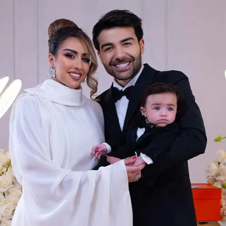 فرح الهادي وعقيل الرئيسي وطفلهما آدم - الصورة من حسابها على إنستغرام