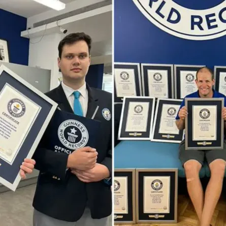 في يوم واحد.. أميركي يسجل 15 رقماً قياسياً في موسوعة غينيس