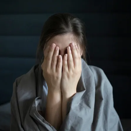 امرأة مصابة بالاكتئاب الذهاني