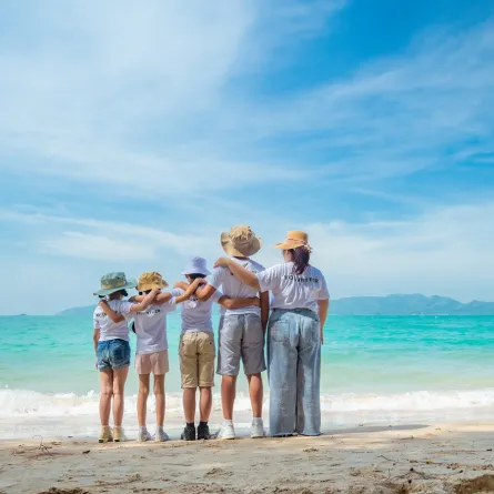 الاستجمام مع العائلة