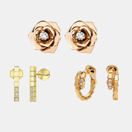 أقراط ذهب صغيرة