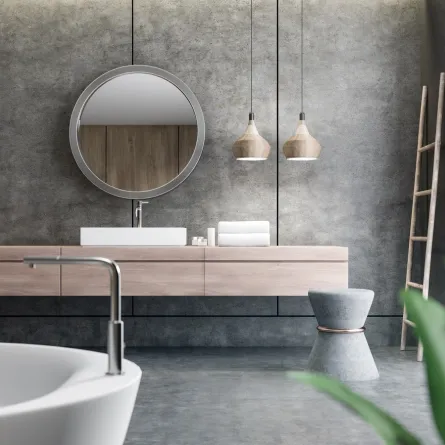 حمام مصمم بطريقة جذابة