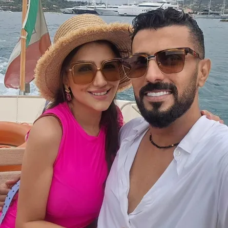 مَي عمر وزوجها محمد سامي- الصورة من حساب مي على إنستغرام