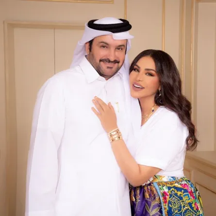 أحلام وزوجها مبارك الهاجري - الصورة من حساب مبارك الهاجري على منصة X