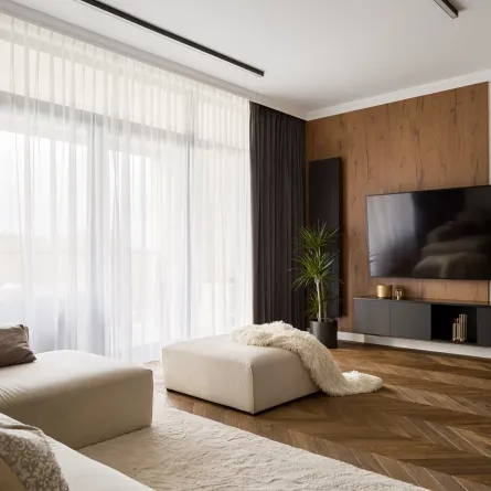 غرفة معيشة بتصميم أنيق 