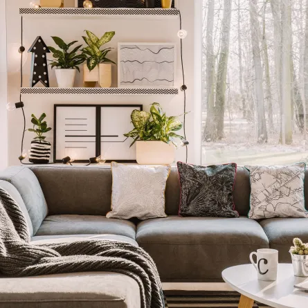 ديكور شتوي لغرفة المعيشة 