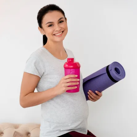 صورة لحامل تستعد للتريض