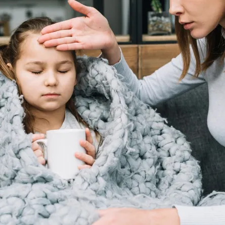 صورة لطفلة مريضة