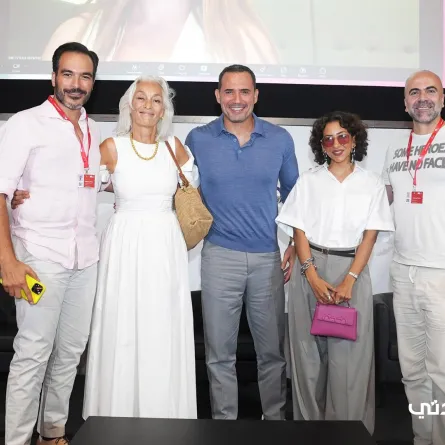 ضيوف الجلسة الحوارية التي نظمها مركز السينما العربية -تصوير يوسف بوهوش