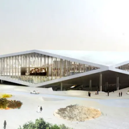 مكتبة قطر الوطنية. الصورة من الموقع الإلكتروني الرسمي لمكتبة قطر