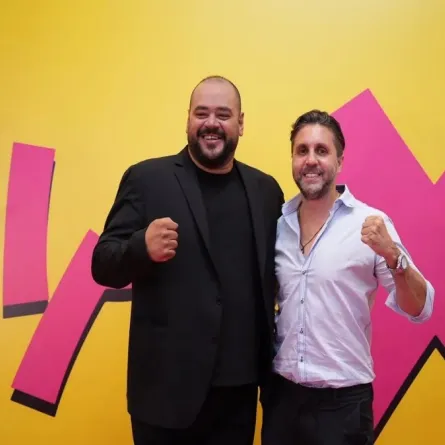 هشام ماجد ومحمد ممدوح - الصورة من المكتب الإعلامي 