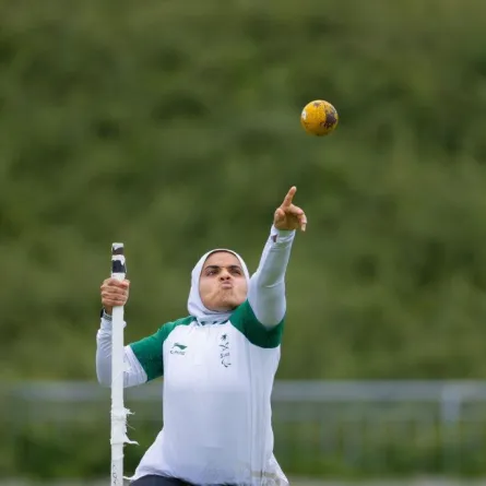 سارة الجمعة - مصدر الصورة موقع اللجنة الأولمبية والبارالمبية السعودية