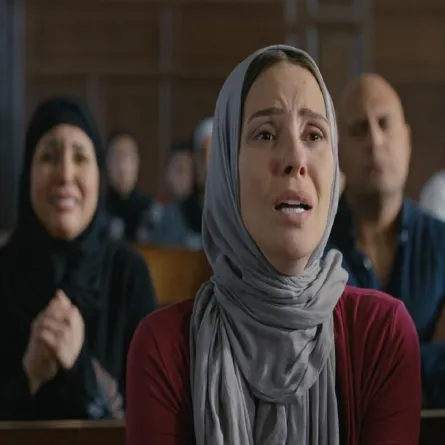 إيمان العاصى فى مشهد من مسلسل برغم القانون