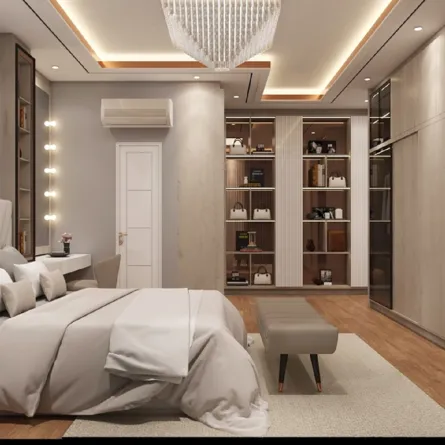 غرفة نوم مميزة في ديكوراتها