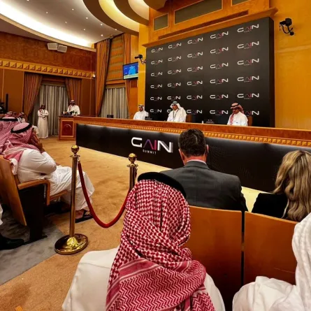 جانب من المؤتمر الصحفي لسدايا في الرياض