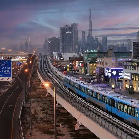 مترو دبي. الصورة من مكتب دبي الإعلامي