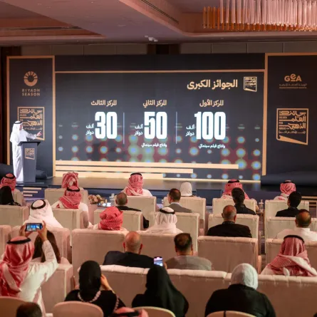 جانب من المؤتمر الصحفي لجائزة القلم الذهبي 