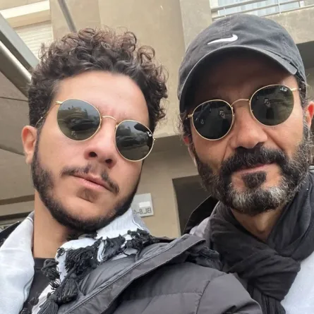 نور خالد النبوي ووالده - الصورة من صفحته على انستغرام