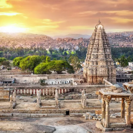 هامبي كما تبدو وقت المغيب