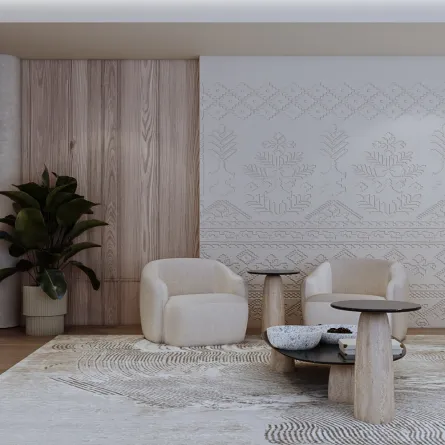 مجلس سعودي فخم، مع نقوش تراثية