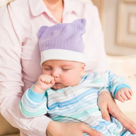 صورة رضيع مصاب بالإنفلونزا