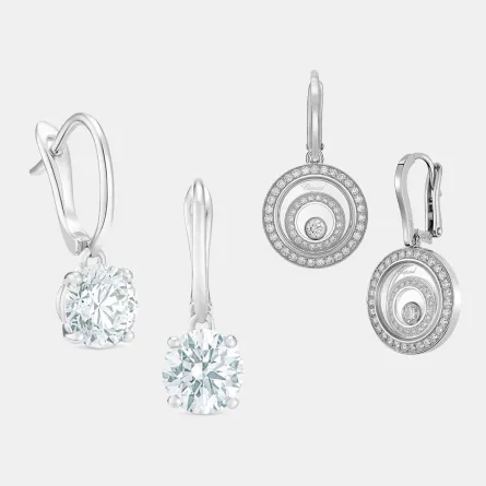 أقراط ألماس صغيرة للعروس