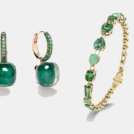 سوار Blaze من جيرارد Garrard وأقراط Nudo Classic من بوميلاتو Pomellato