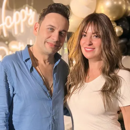 الفنانة نرمين الفقي مع الفنان مصطفى قمر- الصورة من حسابها الخاص بإنستغرام