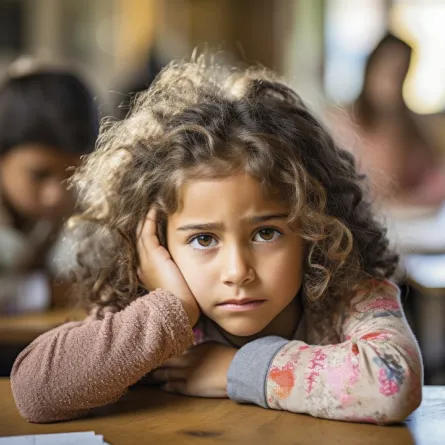 صورة لطفلة تشعر بالتشتت