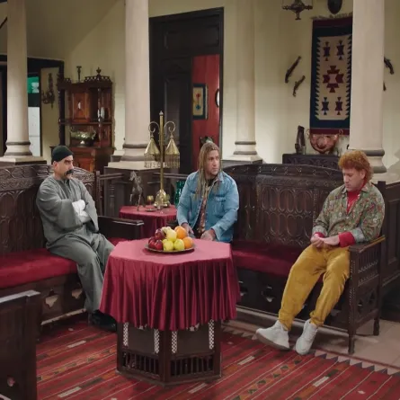 أحمد مكي بشخصياته الثلاثة فى الكبير أوي- الصورة من شاشة عرض المسلسل