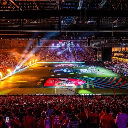 مباراة الأهلي والزمالك على ملعب المملكة أرينا برعاية موسم الرياض - الصورة من حساب موسم الرياض على إكس