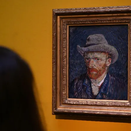 لوحة بورتريه ذاتية للرسام الهولندي فينسنت فان جوخ