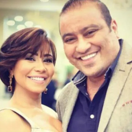 شيرين عبدالوهاب وشقيقها محمد - الصورة من حسابها على إكس