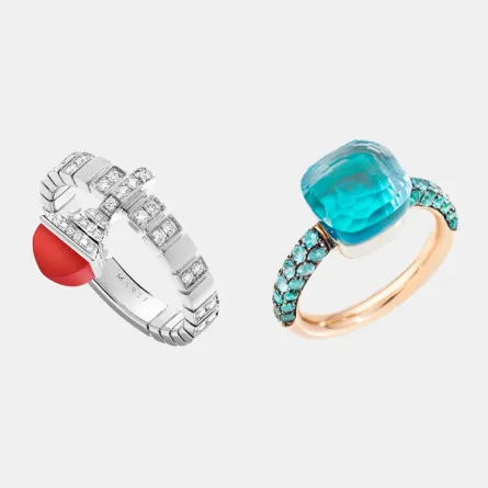 خواتم عقيق ملون