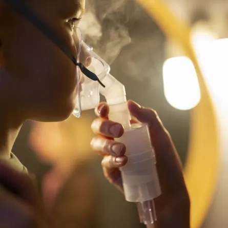 صورة لطفل مصاب بالربو