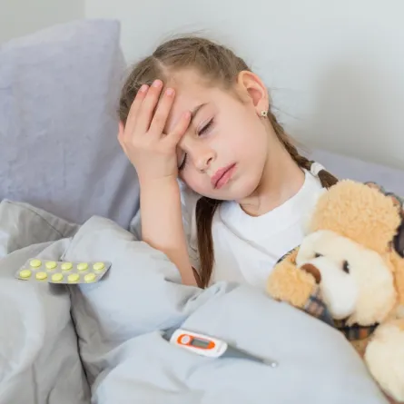 صورة لطفلة مريضة