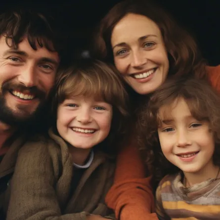 صوة لأسرة سعيدة متفاهمة