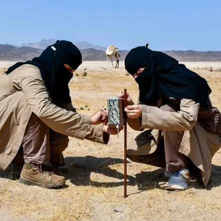 أول فريق نسائي من مفتشي البيئة في المملكة - مصدر الصورة  محمية الأمير محمد بن سلمان الملكية