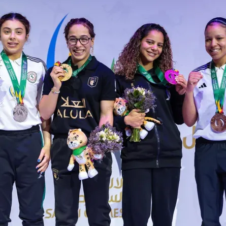 الفائزات في الملاكمة التايلندية- الصورة من واس 