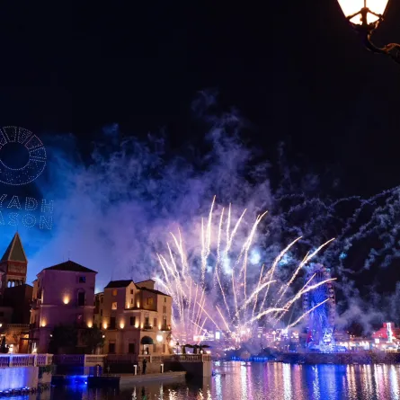 الألعاب النارية تزين سماء الرياض في افتتاح الموسم. الصورة من الحساب الرسمي لتركي آل الشيخ على منصة x