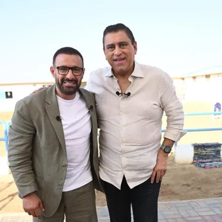 أحمد السقا ومعتز الدمرداش- الصورة من المكتب الصحفي للبرنامج