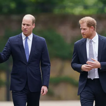 الأمير وليام والأمير هاري في حديقة سانكين في قصر كنسينغتون في لندن (Prince William and Prince Harry at The Sunken Garden in Kensington Palace, London). مصدر الصورة: Yui Mok / POOL / AFP